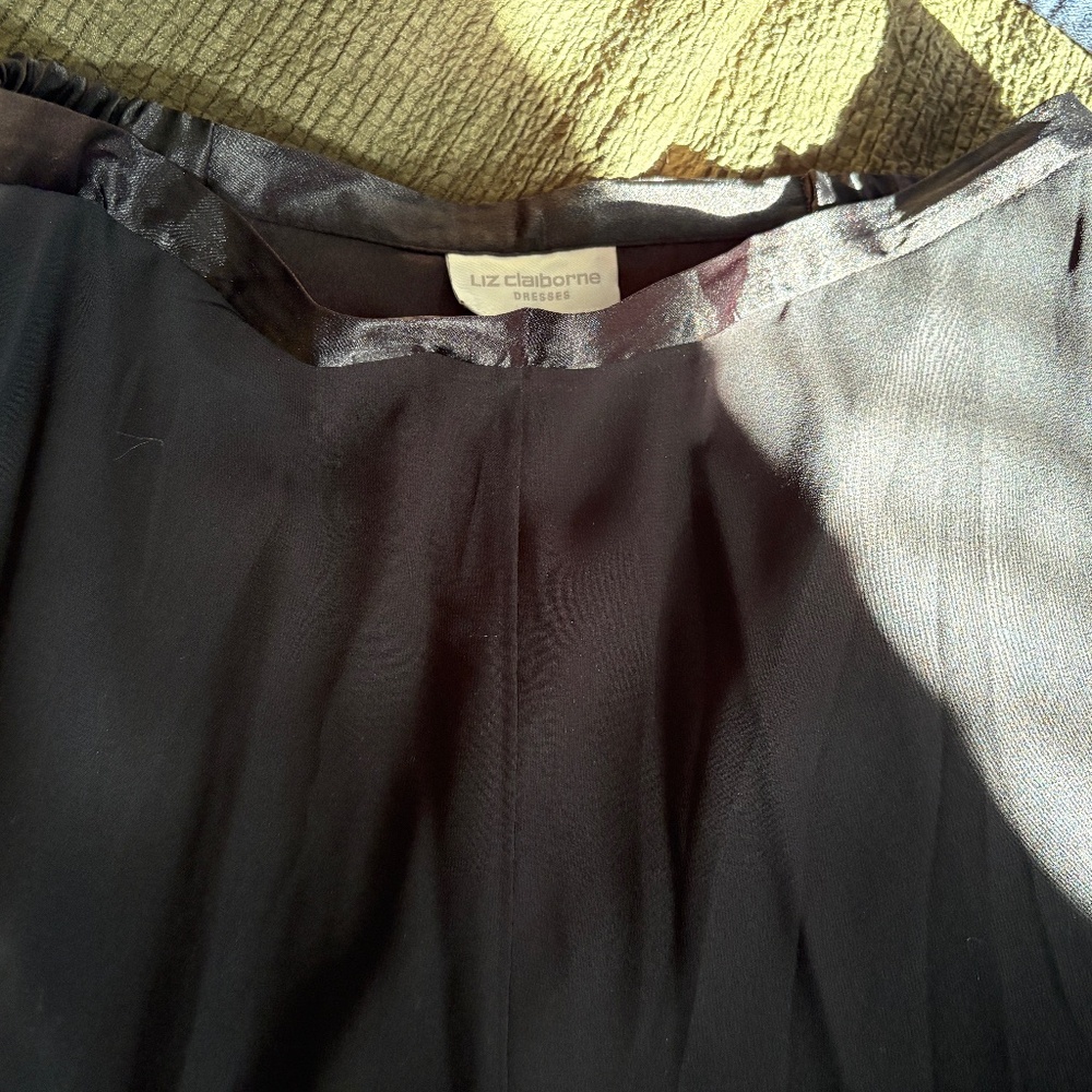 Liz Claiborne Dresses Sheer Chiffon Wide Leg Dress Pants Size 10